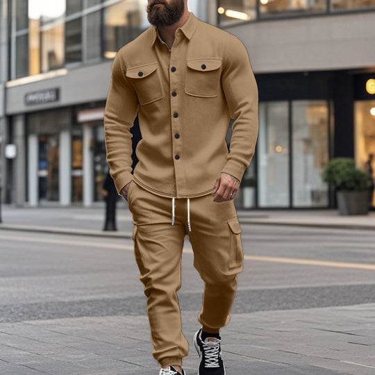 Herren nan Overshirt-Jacke im urbanen Utility-Look mit aufgesetzten Brusttaschen EB