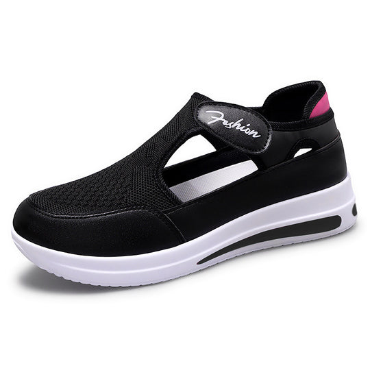 Damen Atmungsaktive Slip-On Sportschuhe mit verstellbarem Klettverschluss EB