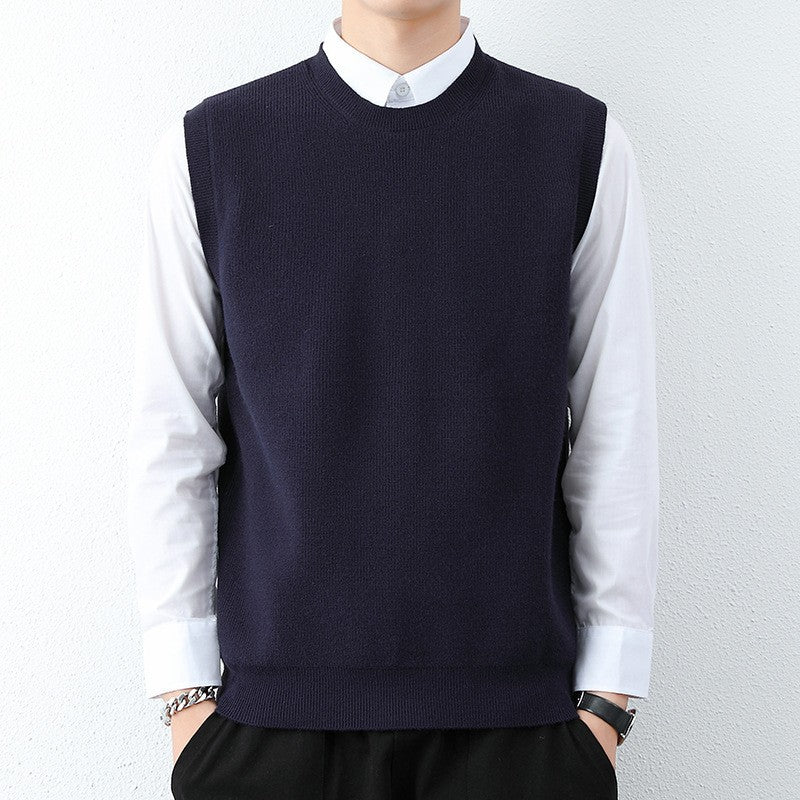 Herren Strickweste mit modernem Feinstrickmuster und bequemer Passform EB