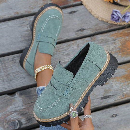 Damen Mokassins mit robustem Profilsohle und stylischem Design EB