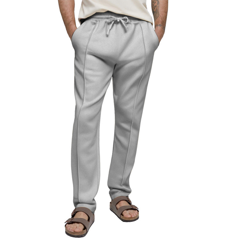 Herren sportliche Freizeithose mit elastischem Bund und seitlichen Eingrifftaschen EB