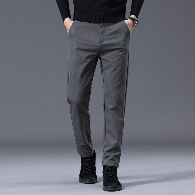 Herren entspannte Slim-Fit Hose mit praktischen Eingrifftaschen EB