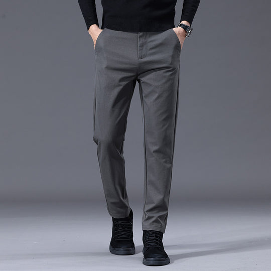 Herren entspannte Slim-Fit Hose mit praktischen Eingrifftaschen EB