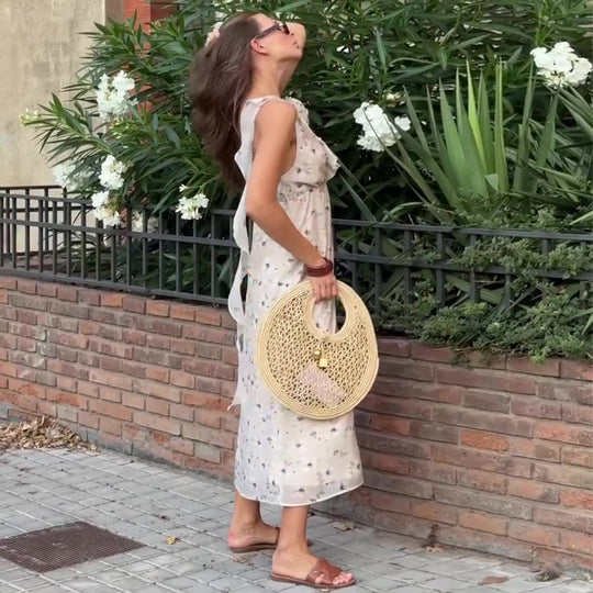 Damen Sommerliches Maxikleid mit floralen Muster EB