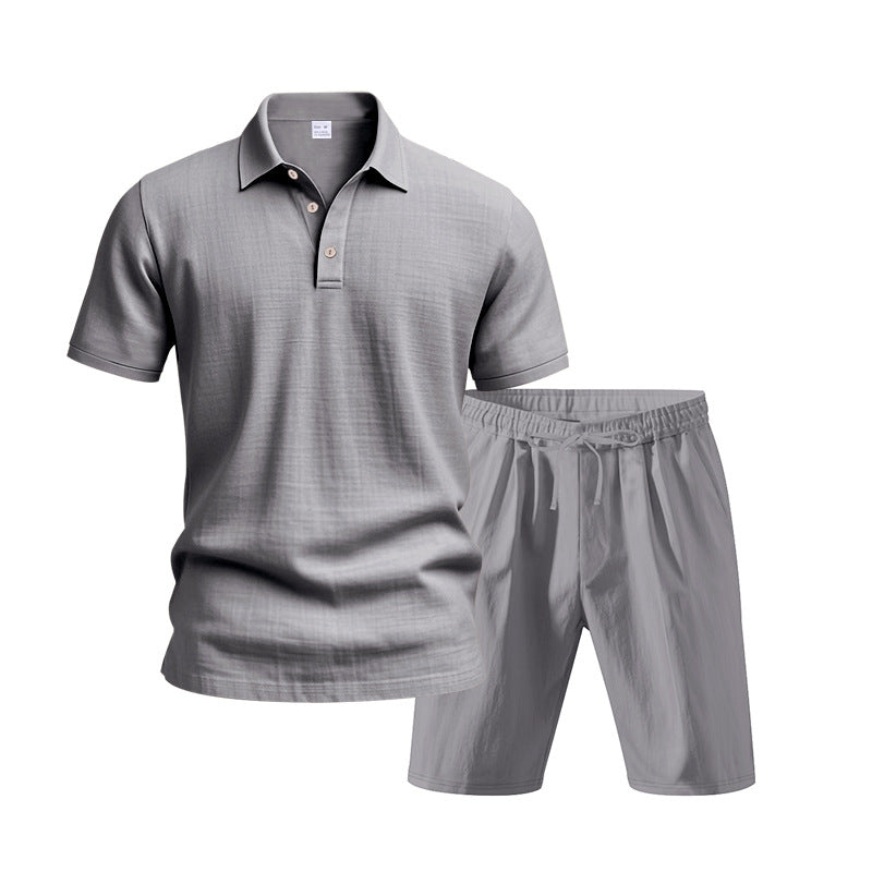 Herren legeres Polo-Shirt und Shorts Set EB