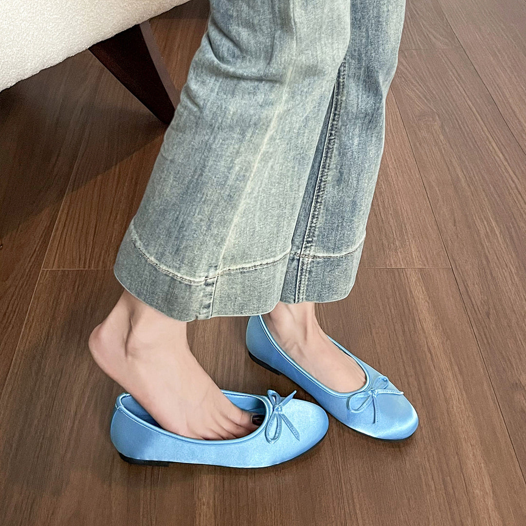 Damen Ballerinas mit schickem Schleifenakzent und komfortablem Fußbett EB
