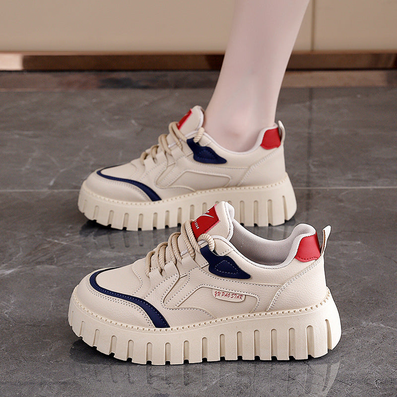 Damen modische Sneakers mit trendigem Plateau und hochwertigem Obermaterial EB