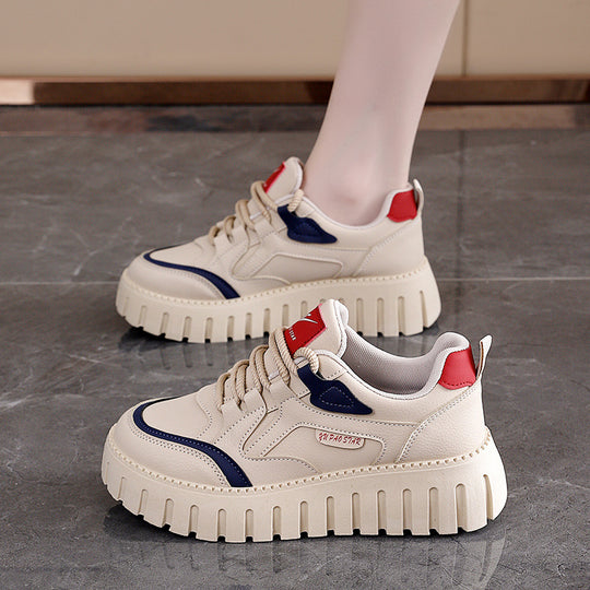 Damen modische Sneakers mit trendigem Plateau und hochwertigem Obermaterial EB
