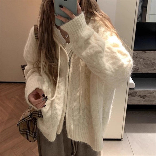 Damen kuscheliger Cardigan mit weit geschnittenen Ärmeln und feiner Struktur EB