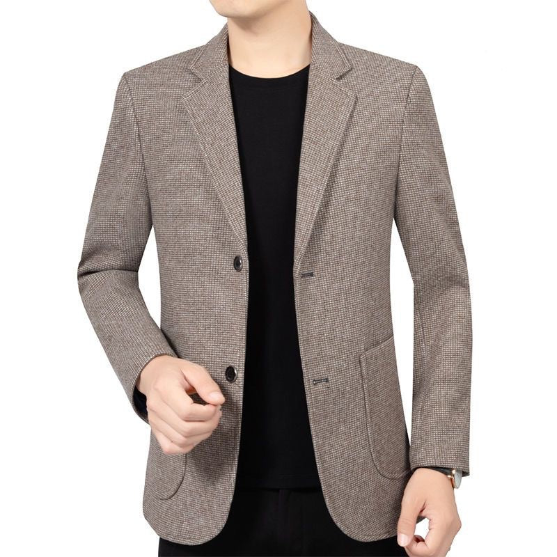 Herren Slim Fit Sakko mit feiner Struktur und klassischer Knopfleiste EB