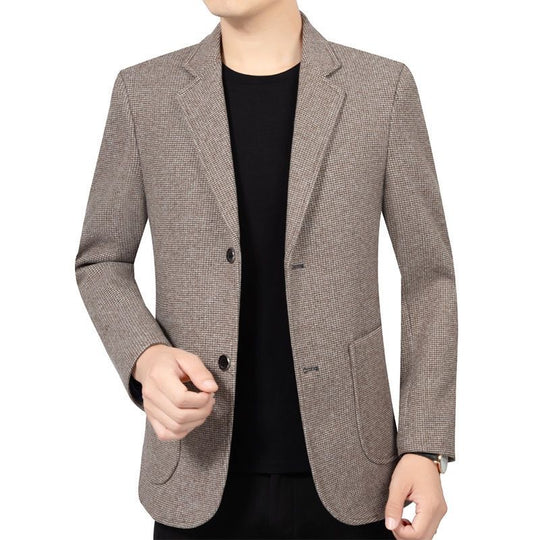 Herren Slim Fit Sakko mit feiner Struktur und klassischer Knopfleiste EB