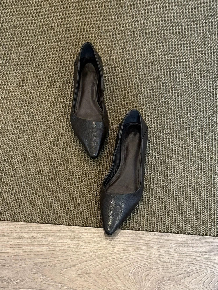 Damen elegante Ballerinas mit klassischem spitzen Design und bequemer Innensohle EB