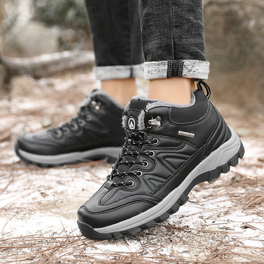 Herren wasserdichte Winter-Trekkingschuhe mit gefüttertem Innenfutter, verstärkter Zehenkappe und griffiger Profilsohle EB