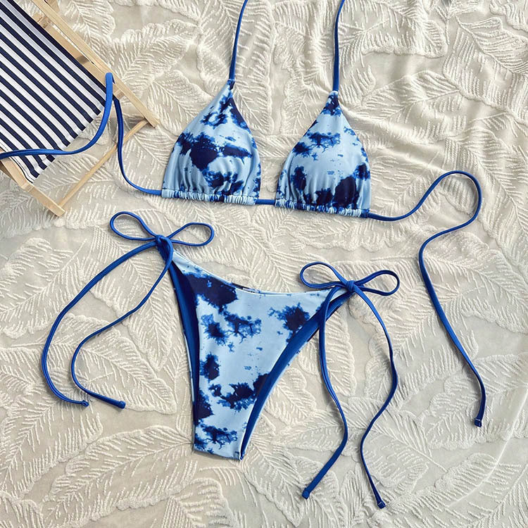 Damen Triangel-Bikini-Set mit elegantem Schnürdetail EB