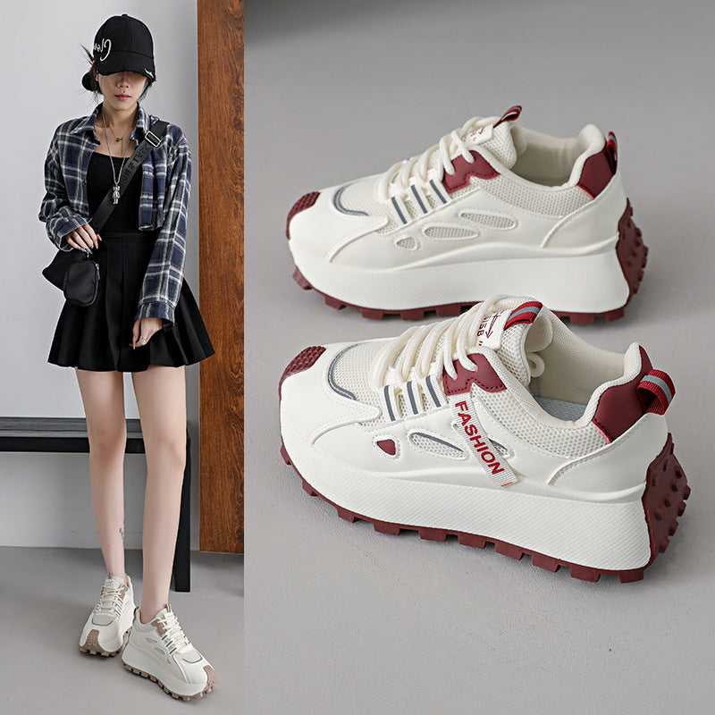 Damen Sportliche Chunky Sneakers mit dämpfendem Profil und atmungsaktiver Obermaterialstruktur EB