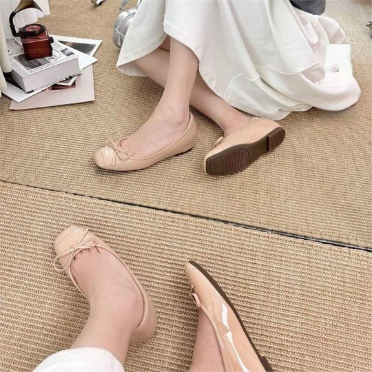 Damen Ballerinas mit Schleifenapplikation EB
