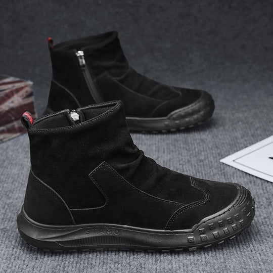 Damen Modische High-Top Stiefel mit einzigartiger Textur und rutschfester Sohle EB