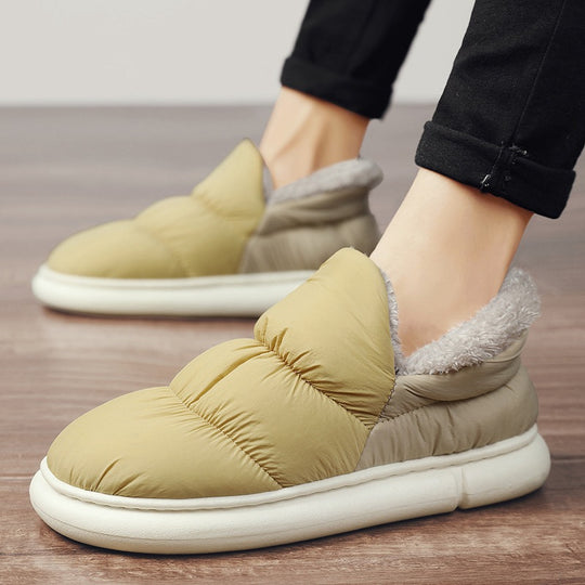 Damen Warmgefütterte Slipper mit rutschfester Sohle EB