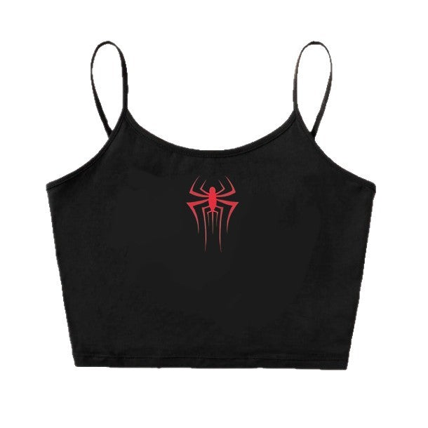 Damen Crop-Top mit kreativem Herz-Design EB