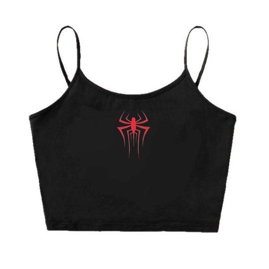 Damen Crop-Top mit kreativem Herz-Design EB