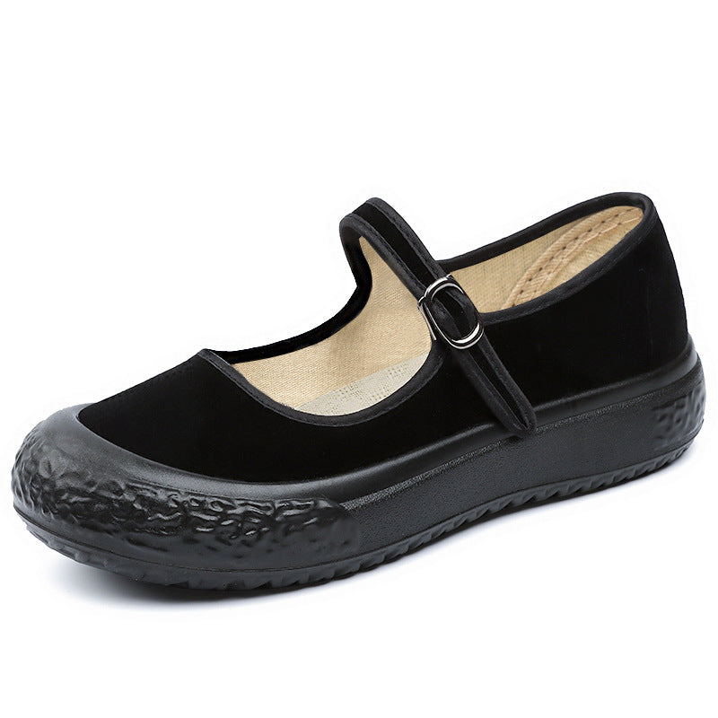 Damen komfortable und elegante Ballerinas mit verstellbarem Riemchen EB