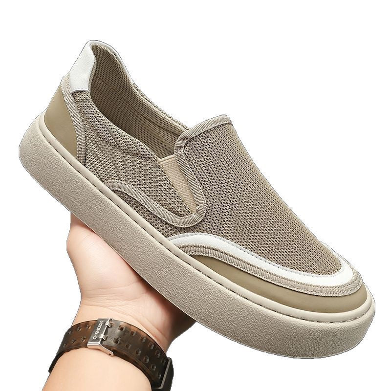 Damen Bequeme Slip-On Sneakers mit atmungsaktiver Mesh-Oberfläche und rutschfester Laufsohle EB