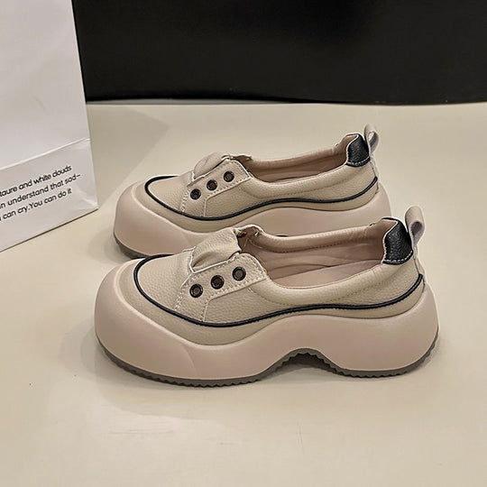 Damen Plateau Slipper mit elastischem Einstieg und modischem Design EB
