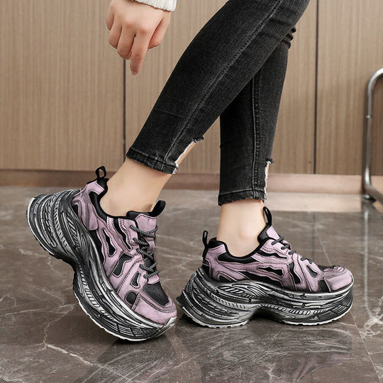Damen Chunky Sneakers mit innovativem und elastischem Design EB