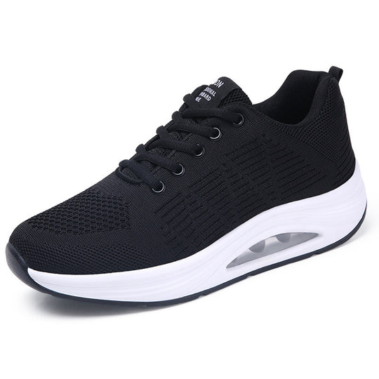 Damen Sportliche Dämpfungssneakers mit atmungsaktivem Obermaterial und rutschfester Sohle EB