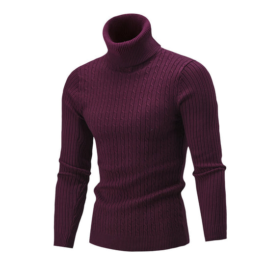 Herren Rollkragenpullover im klassischen Rippmuster EB