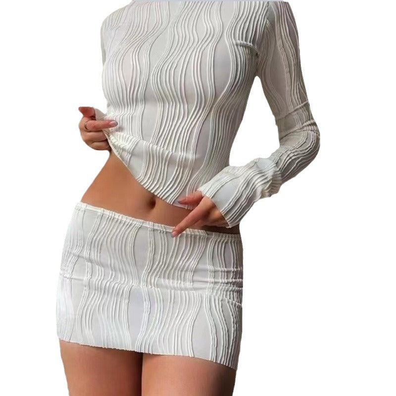 Damen Langarmshirt mit strukturiertem Design EB