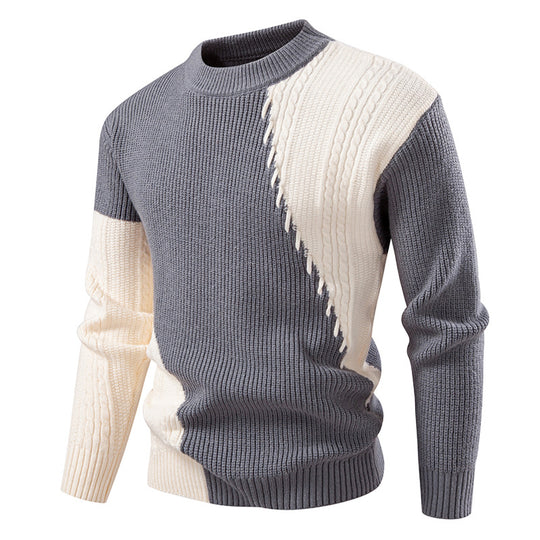 Herren modischer Strickpullover mit einzigartigem Kabeldesign EB