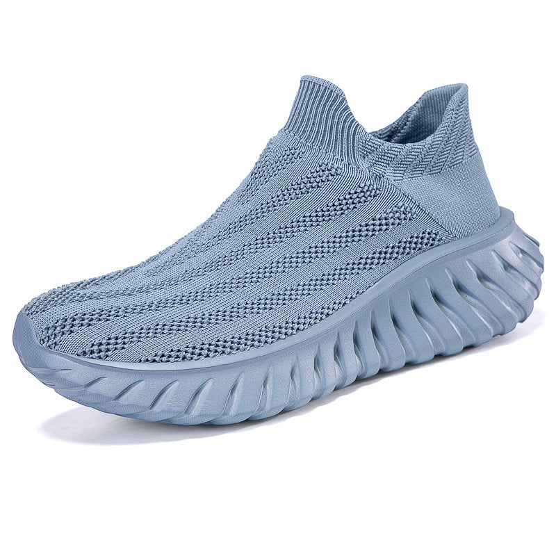 Damen Atmungsaktive Slip-On Sneakers mit elastischem Schaft und dämpfender Sohle EB