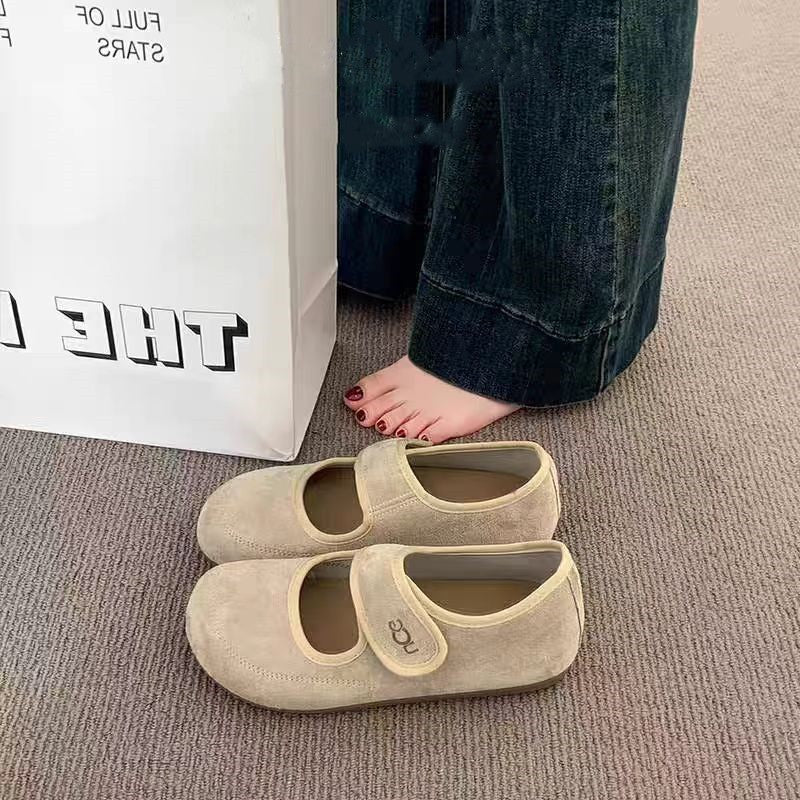 Damen Bequeme Mokassins mit verstellbarem Riemen und weichem Innenfutter EB
