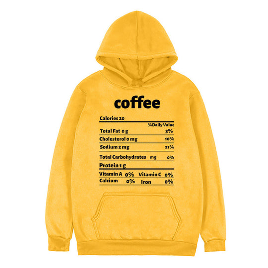 Damen Kapuzenpullover mit kreativem Nährwertdesign EB