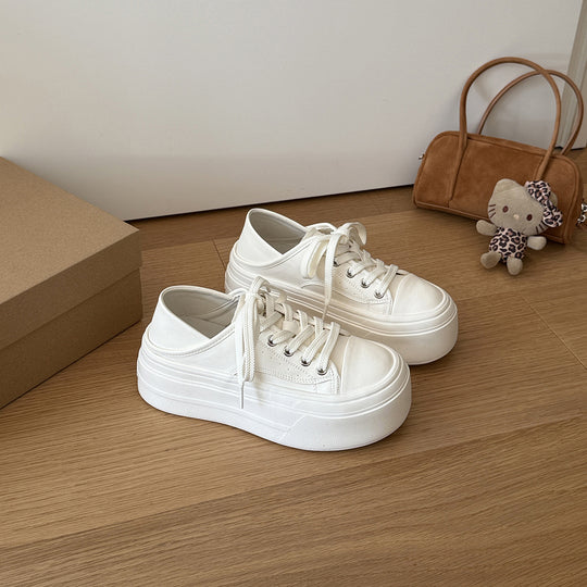 Damen Sneaker mit hohem Plateau und atmungsaktiver Obermaterialstruktur EB