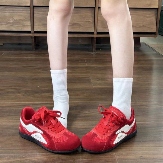 Damen Komfortable Sneaker mit atmungsaktiver Oberflächenstruktur und gepolsterter Innensohle EB