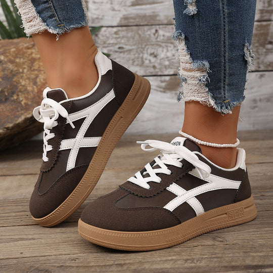 Damen Sneakers im Retro-Design mit hochwertiger Schnürung EB