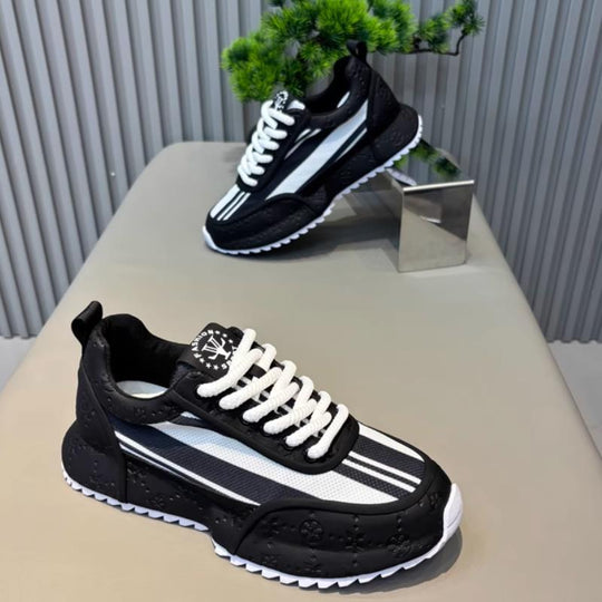 Damen Sportliche Sneakers mit atmungsaktivem Mesh und stoßdämpfender Sohle EB