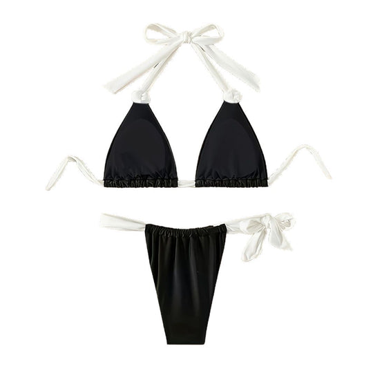 Damen Triangel-Bikini mit raffinierter Bindetechnik EB