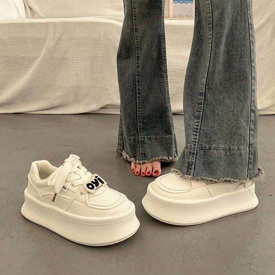 Damen Sportliche Plateau-Sneaker mit modischem Design und bequemer Dämpfung EB