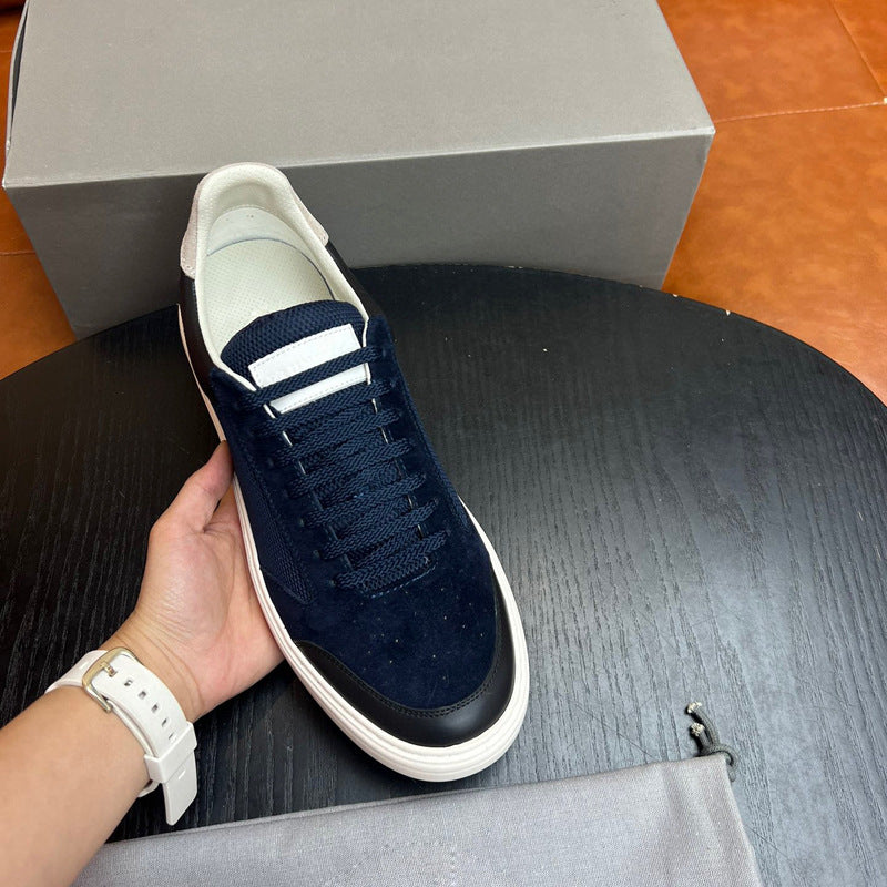 Damen Sportliche Wildleder Sneakers mit modischem Design und flexibler Sohle EB