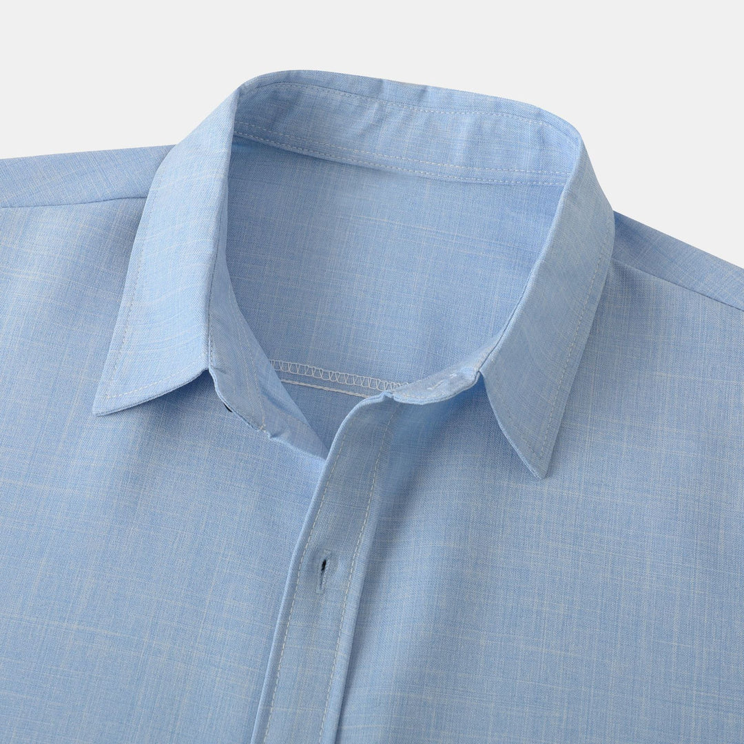 Herren Kurzarmhemd mit leichtem, atmungsaktivem Stoff und minimalistischem Design EB