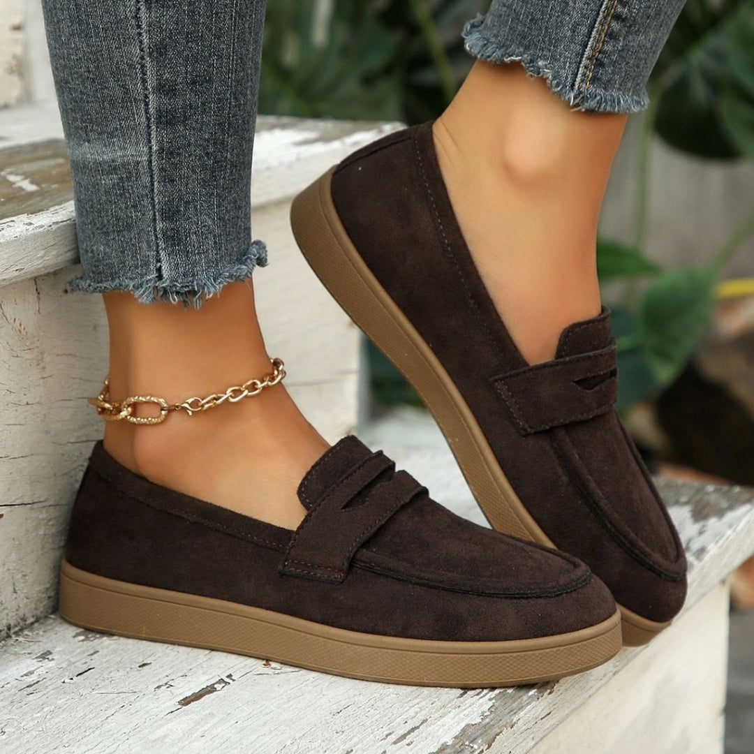 Damen Mokassins mit geschmeidigem Wildleder und rutschfester Sohle EB