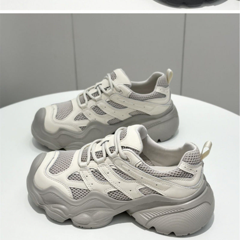 Damen Sportliche Chunky Sneakers mit atmungsaktivem Mesh-Obermaterial und robustem Profil EB