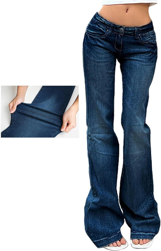 Damen Bootcut-Jeans mit flexibler Passform und hohem Bund EB