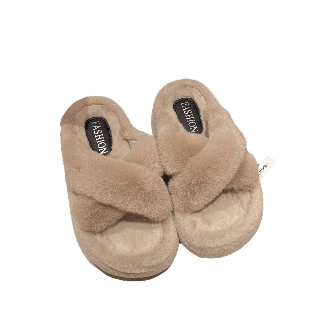 Damen Flauschige Hausschuhe mit weichem Flausche-Obermaterial EB