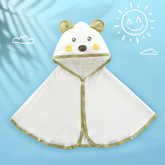 Unisex nan wasserdichter Kinderregenponcho mit Kapuze und niedlichen Tierohren R&B