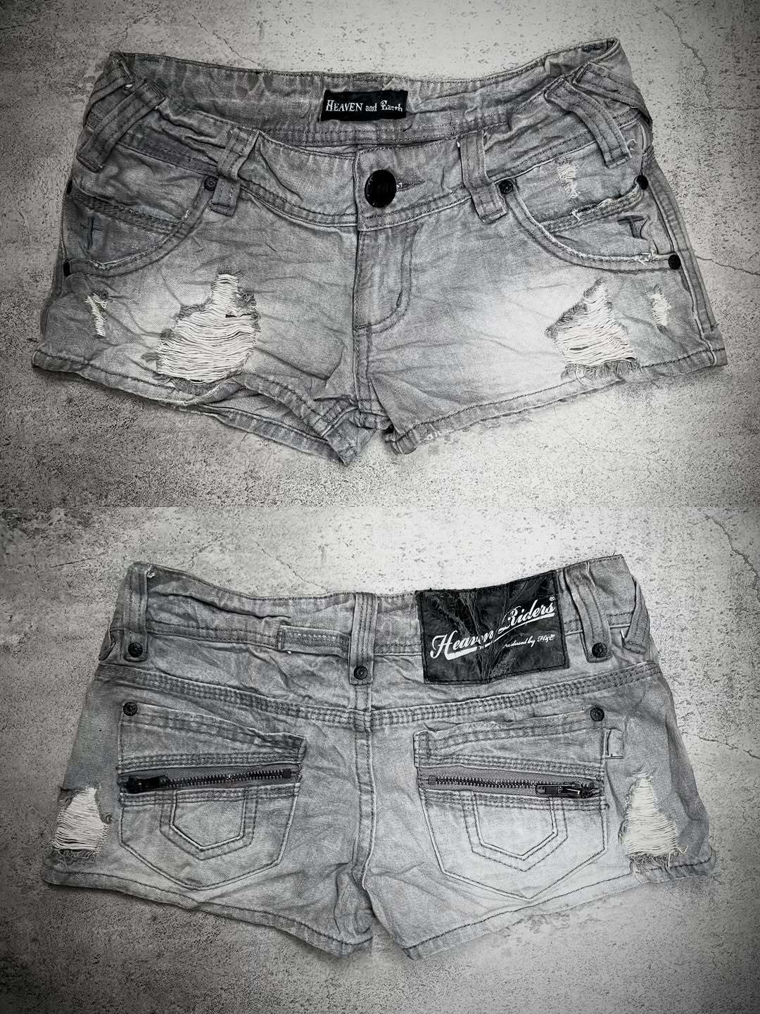 Damen trendy Jeans-Shorts mit distressed Details EB