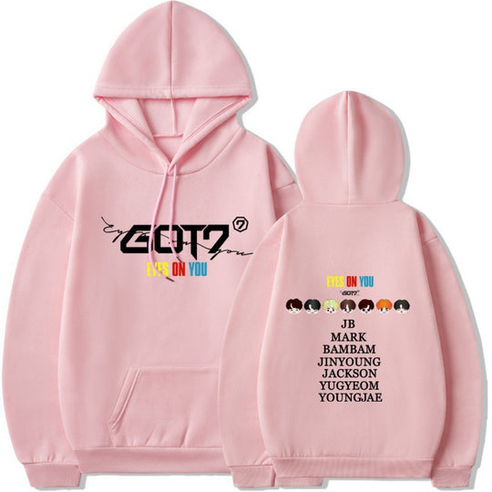 Damen Kapuzensweater mit einzigartigem GOT7 Design und bequemer Passform EB